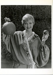 Laura LaPlante with her giant orange
