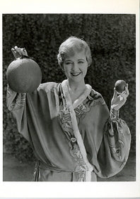 Laura LaPlante with her giant orange