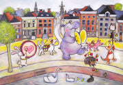 De stadsmuzikanten - Postkaart
