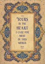 Yours is the heart I care for most in the world