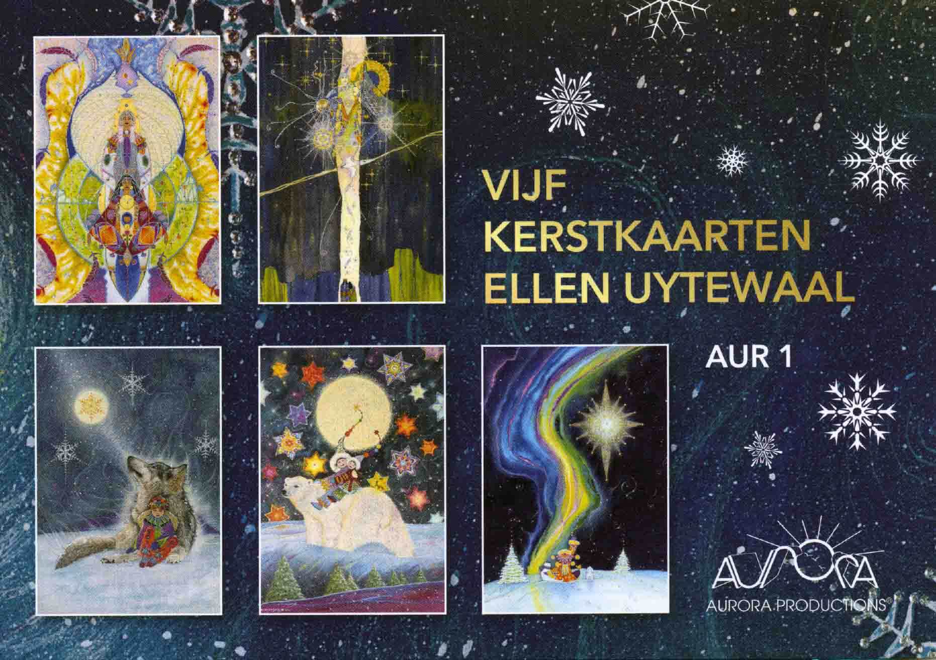 Vijf kerstkaarten Ellen Uytewaal