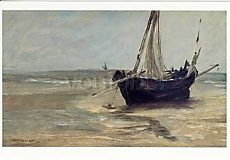 Zwarte boot bij Berck