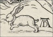 Detail uit: De heilige familie met de drie hazen