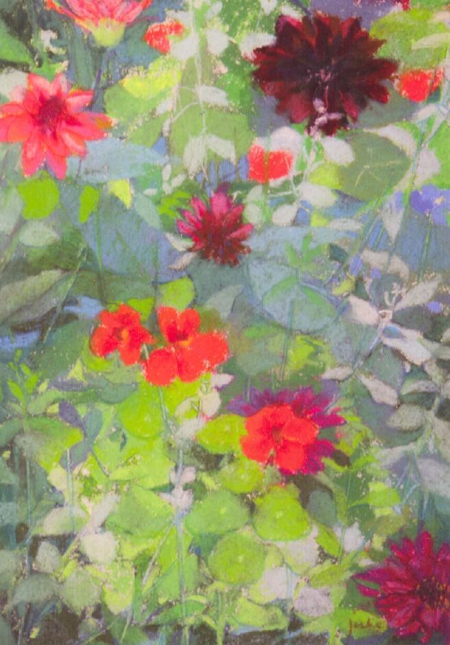 Oost-Indische kers en dahlia's