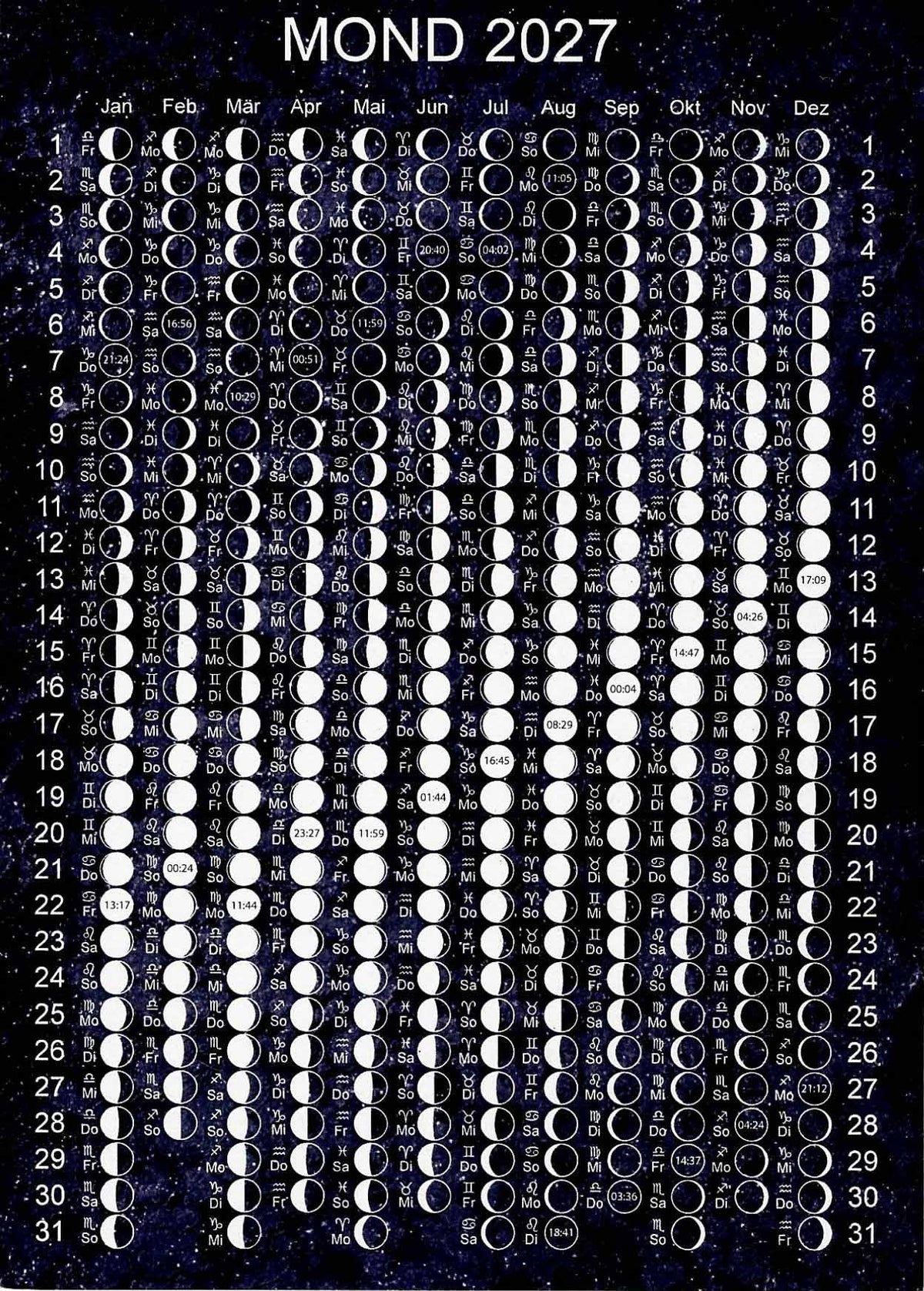 A2 Maankalender 2027 - Gevouwen