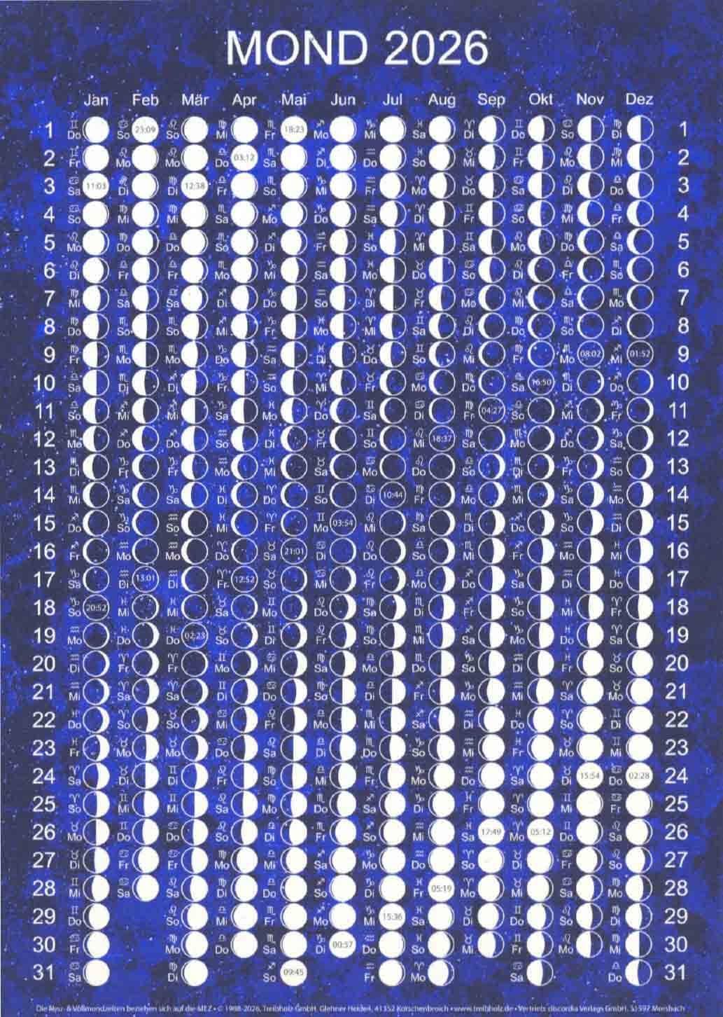 A2 Maankalender 2026