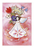 Bloemen-engel - Poster