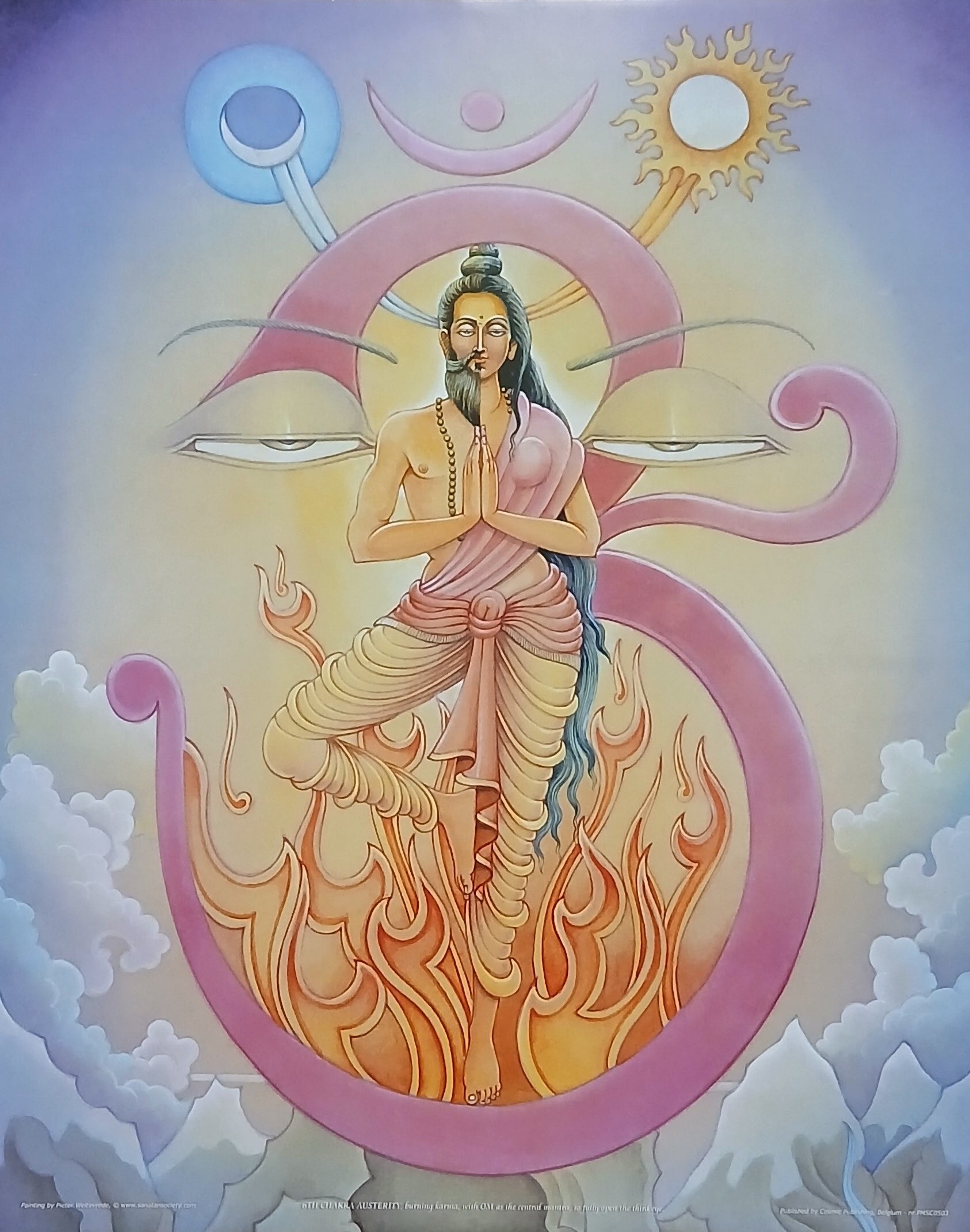 6th Chakra Austerity, burning karma, with OM as the central mantra, to fully open the third eye