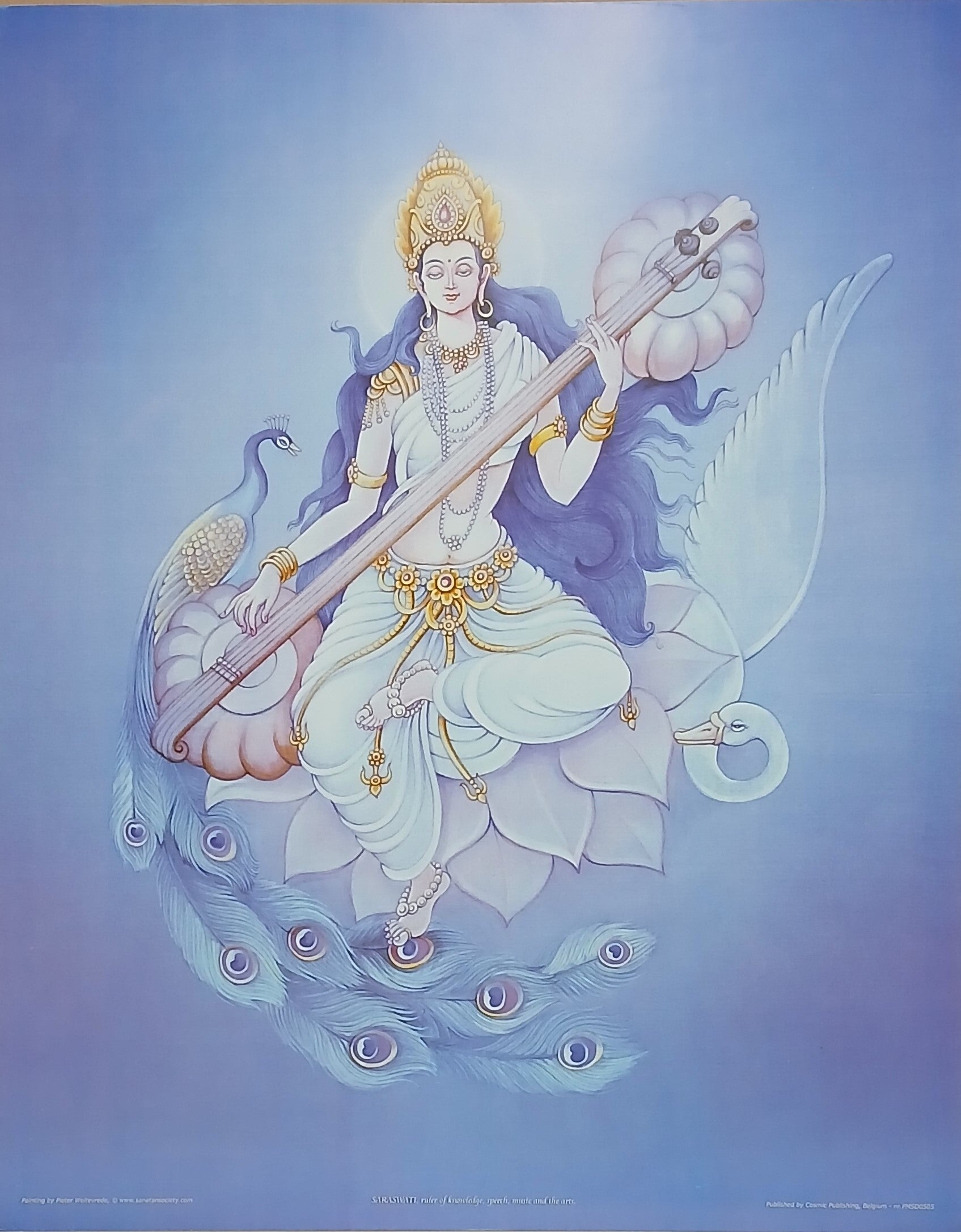 Saraswati, ruler of knowledge, speech, music and the arts