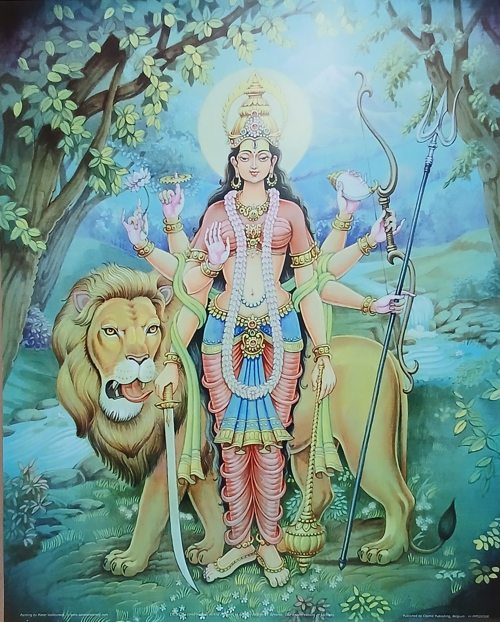 Durga, combines all divine energies to destroy our inner demons, like anger, vanity or laziness