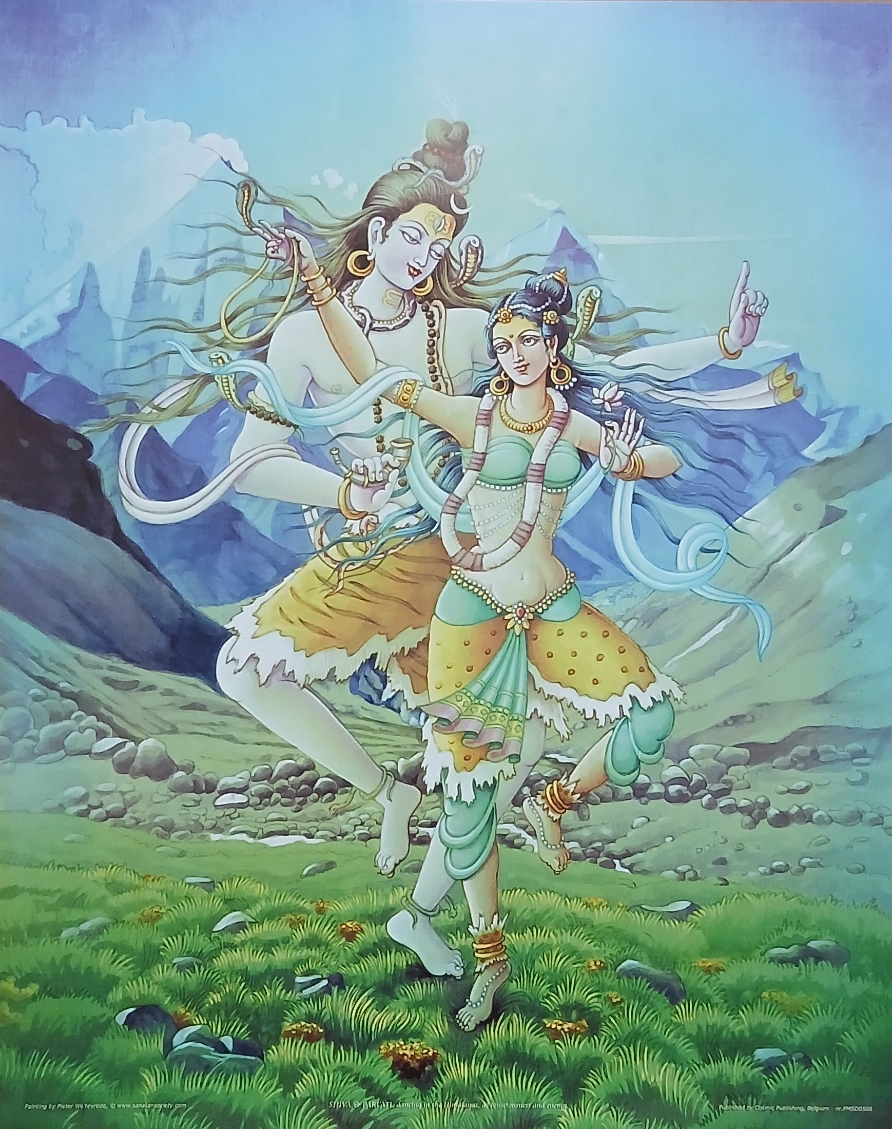 Shiva & Parvati, dancing in the Himalayas, as consciousness and energy