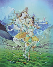 Shiva & Parvati, dancing in the Himalayas, as consciousness and energy