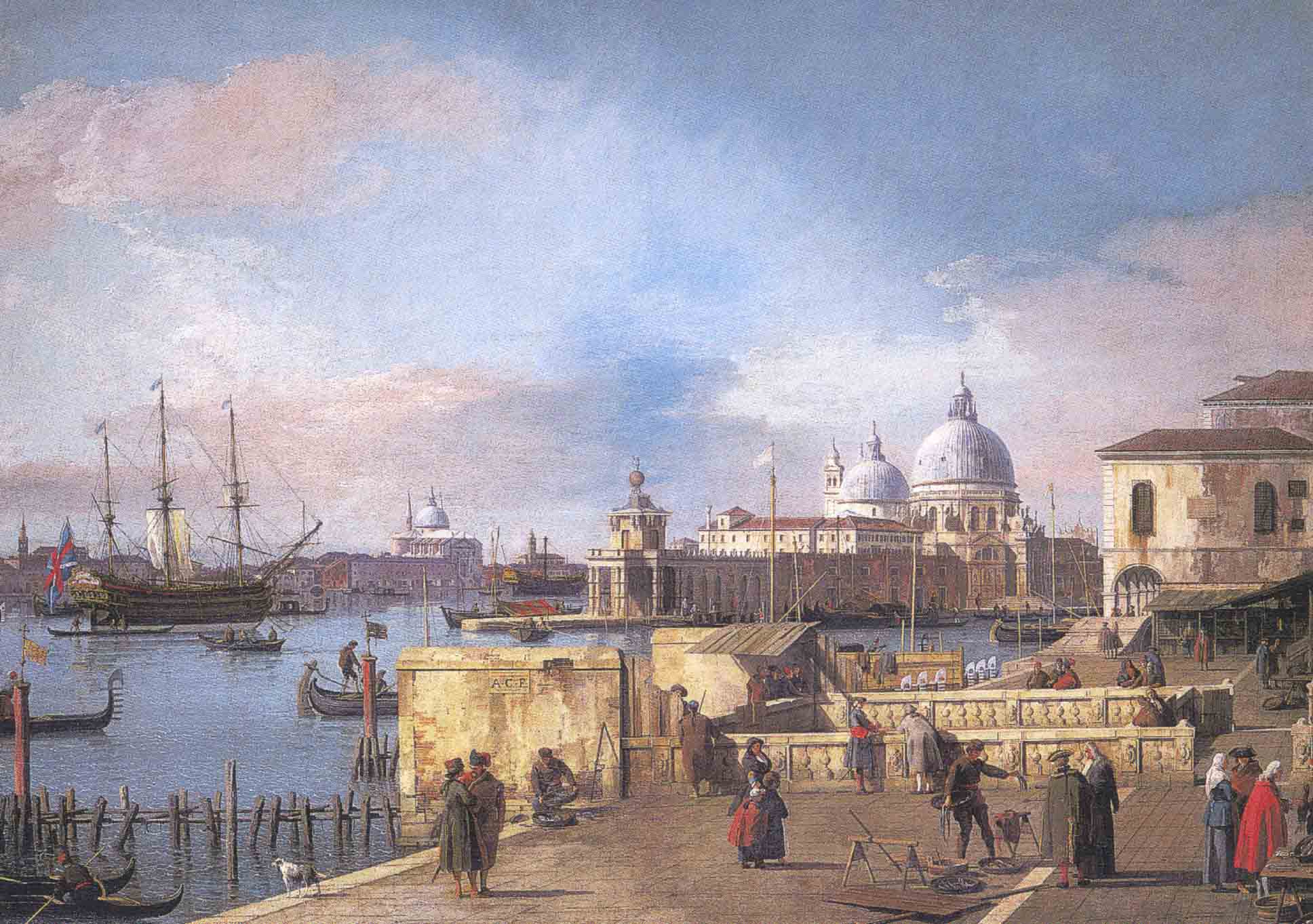 Entrance to the Grand Canal from the Mole, Venice - Canaletto