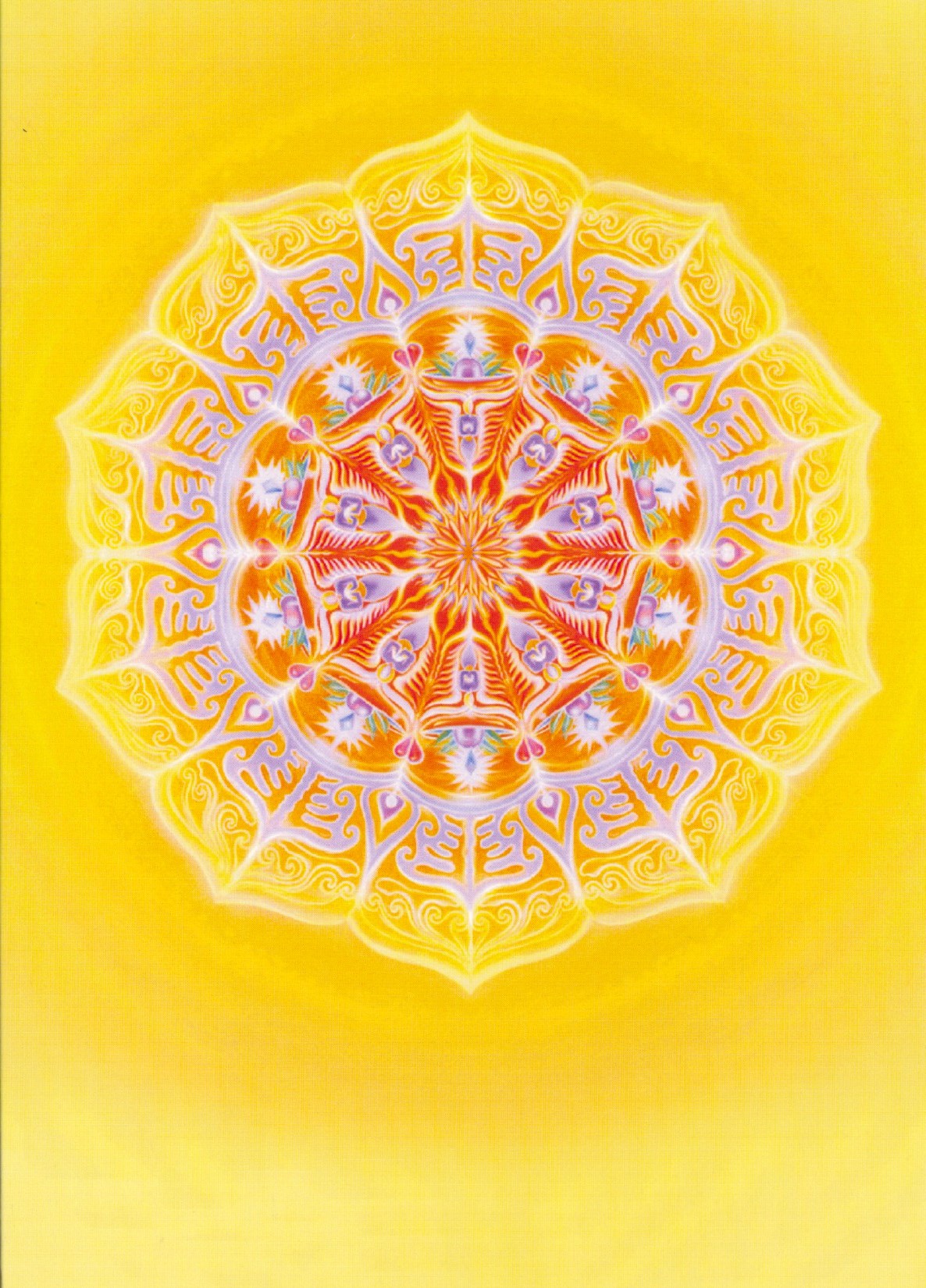 Zonnevlecht-chakra mandala