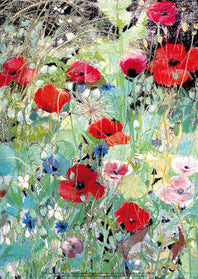 Papavers en grassen