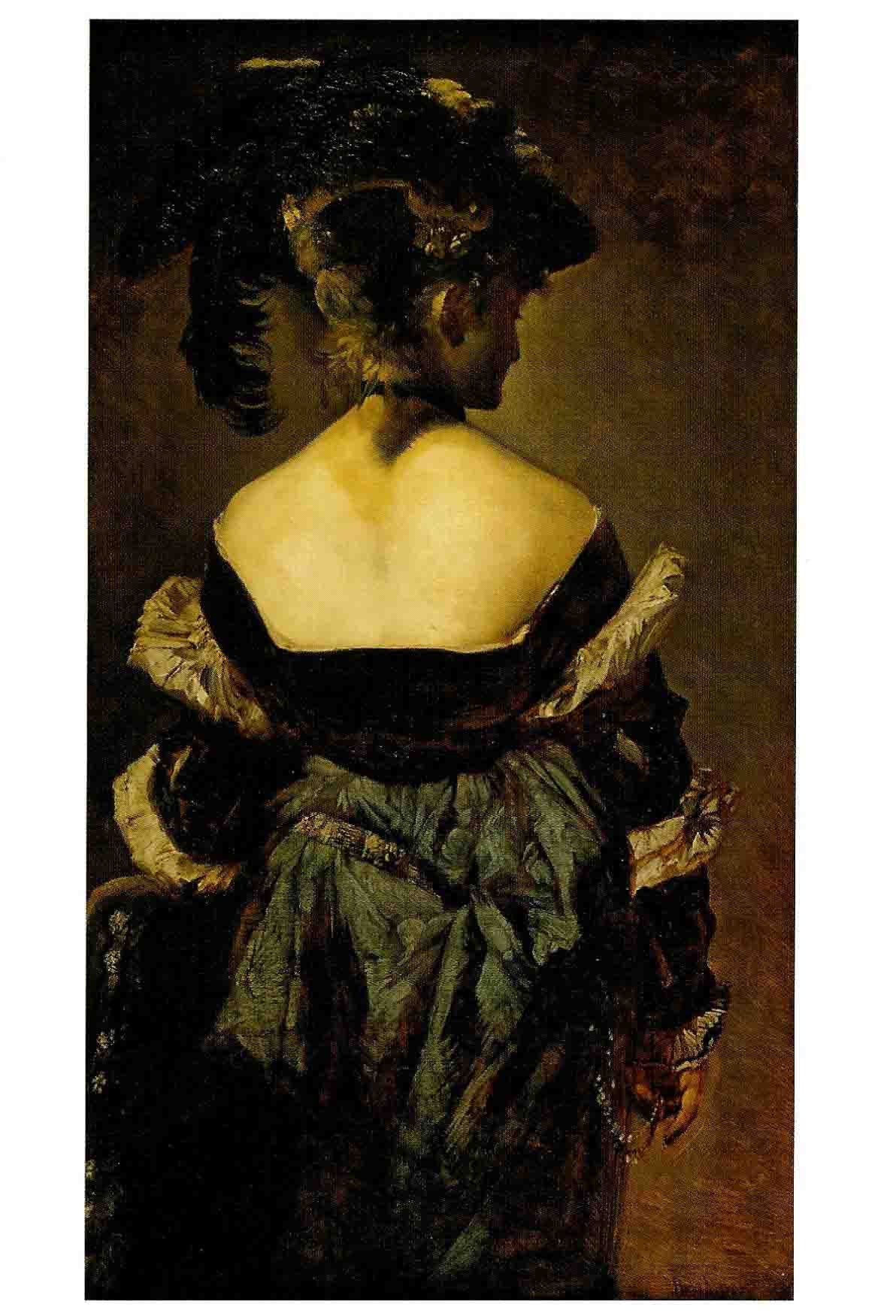 Frau mit Federhut- Hans Makart