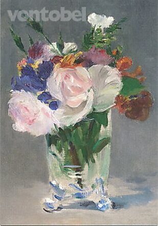 Bloemen in een kristallen vaas