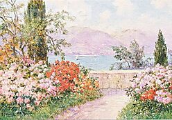 De tuin van Villa Melzi aan het Como-meer