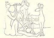 Muziserende faun, nimf en geit
