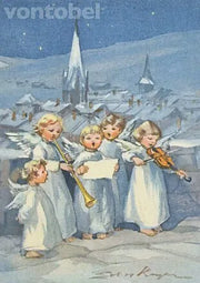 Vijf muziserende engelen