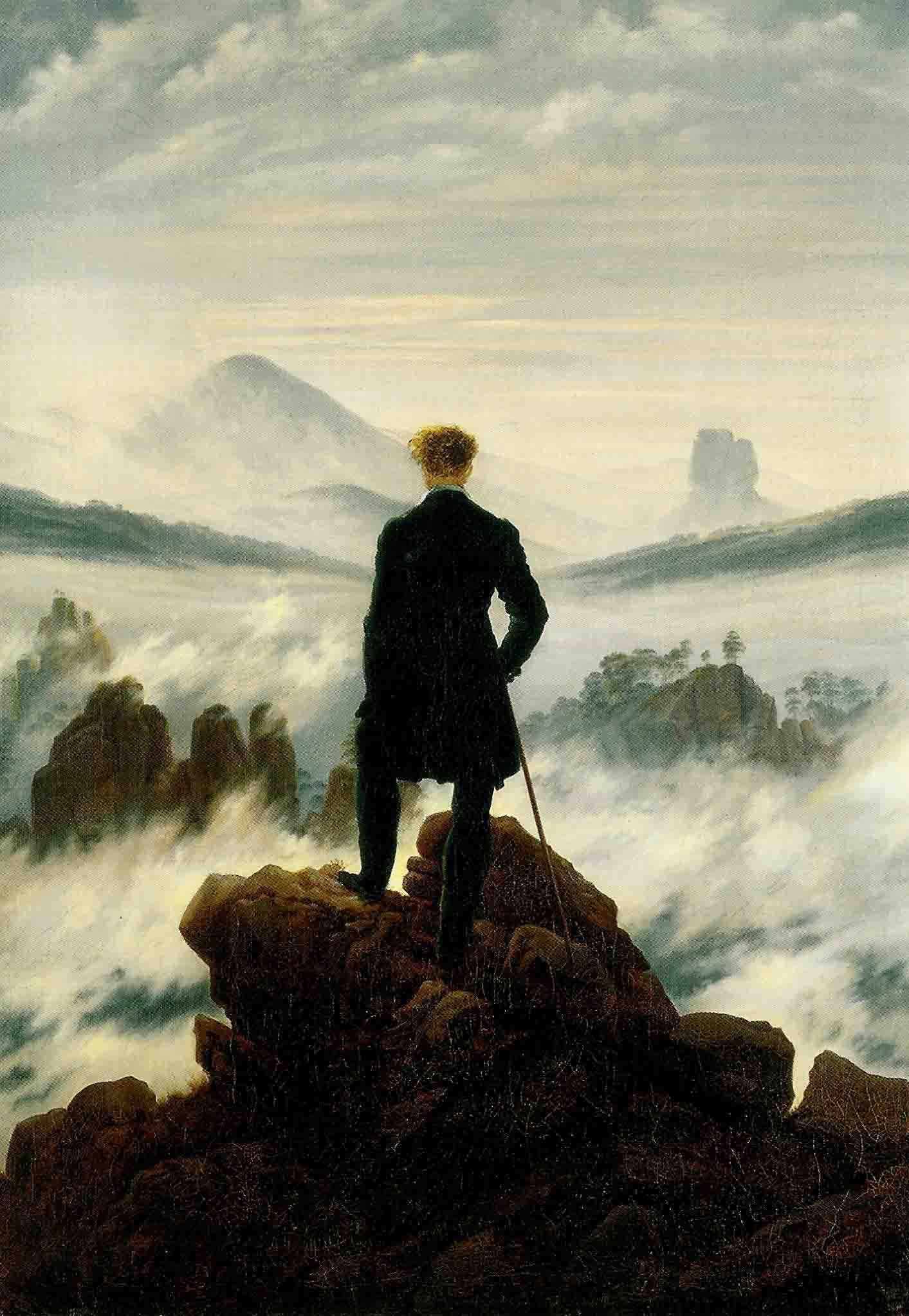 Zwerver boven de nevelzee - Caspar David Friedrich