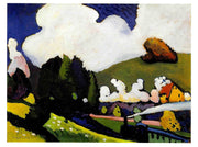 Landschaft bei Murnau mit Lokomotive