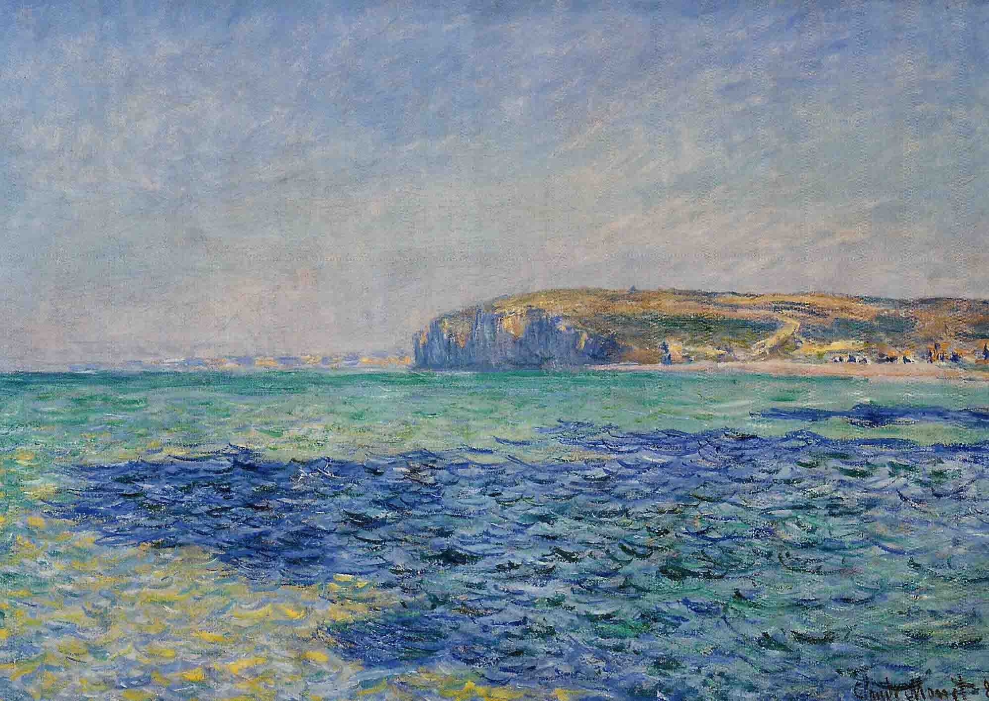 Schaduwen op zee, de kliffen bij Pourville