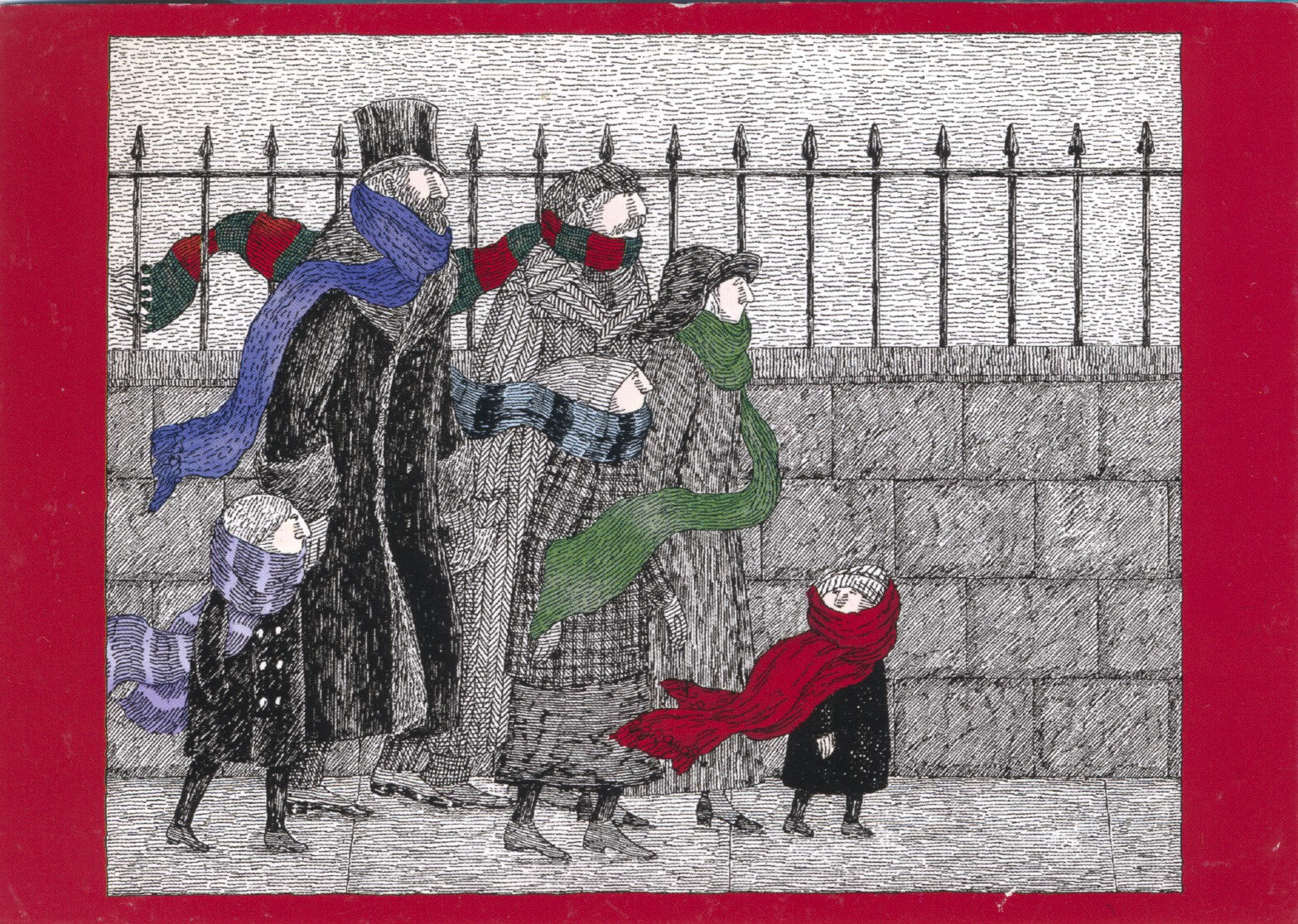 She knitted mufflers endlessly