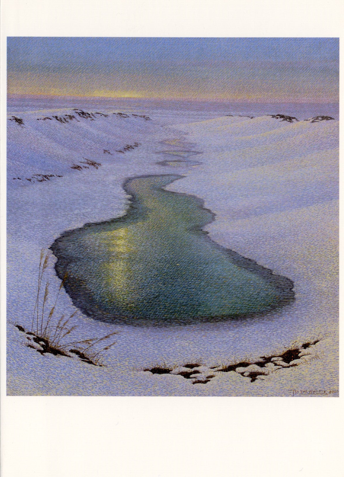 Blauwgroene ijsplas