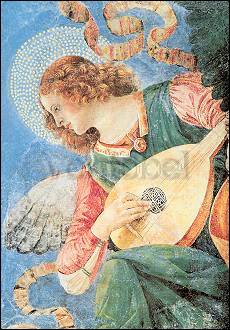 Luitspelende engel - Melozza de Forli
