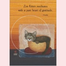 Zen Kitten meditates with a pure heart of gratitude