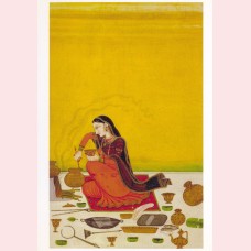 A woman serving a meal