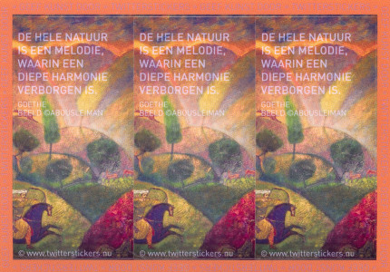 De hele natuur is een melodie....