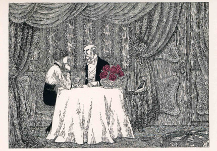 Illustration from The Blue Aspic