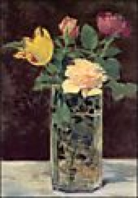 Rosen und Tulpen in einer Vase (Ausschnitt)