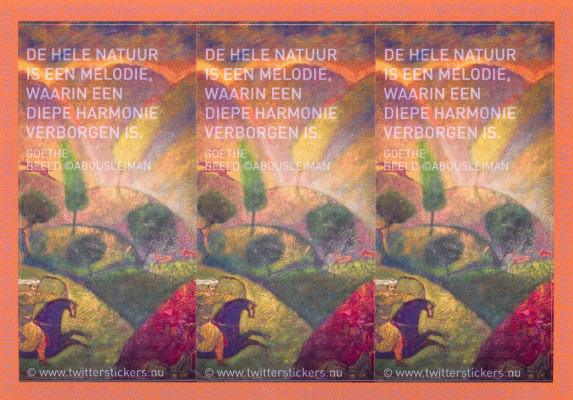 De hele natuur is een melodie....