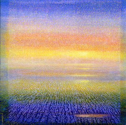 Transparenter Raum - tiefblau