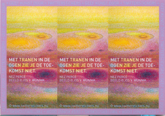 Met tranen in de ogen...