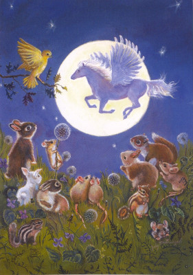 Schauen nach dem Mond