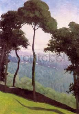 Sicht auf Honfleur am Morgen