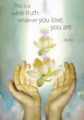 This is a subtle truth: whatever you love, you are