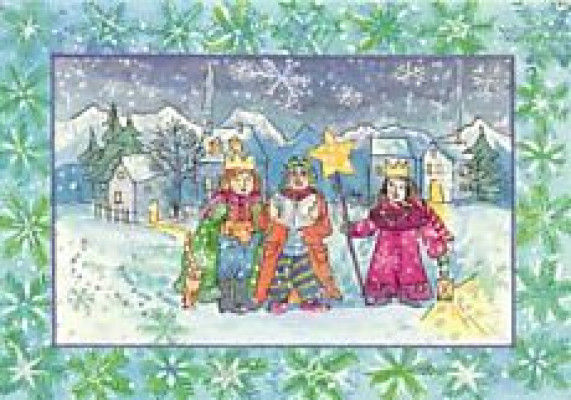 Die Sternsinger im Schneegestöber