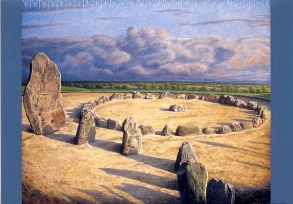Kummerhy Steinkreis, heraufziehender Sturm
