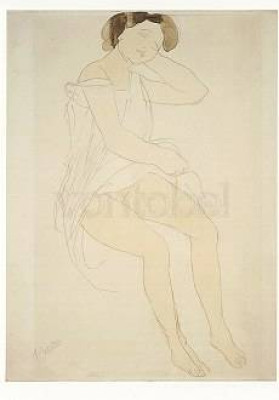 Sitzende Frau