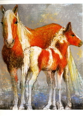 Pferd und Fohlen