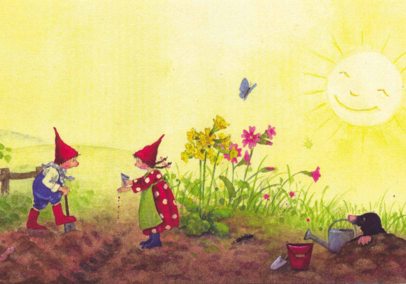 Pippa und Pelle im Frühlingsgarten I