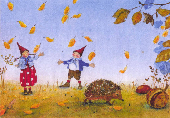 Pippa und Pelle im Herbstwind