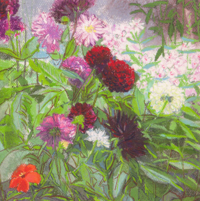 Schüssel Dahlien