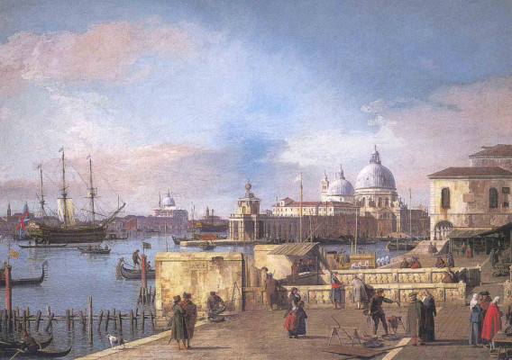 Entrance to the Grand Canal from the Mole, Venice - Canaletto