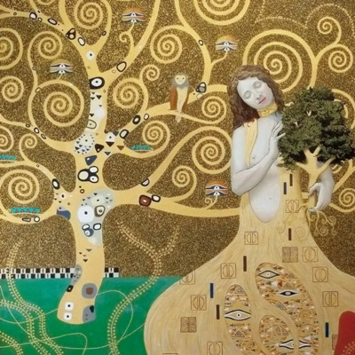 Dani and the tree of life - Homage to Gustav Klimt
